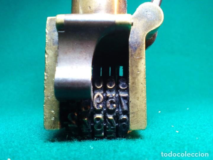 Antig&uuml;edades: ANTIGUO NUMERADOR DE BRONCE Y MANGO DE MADERA - Foto 6