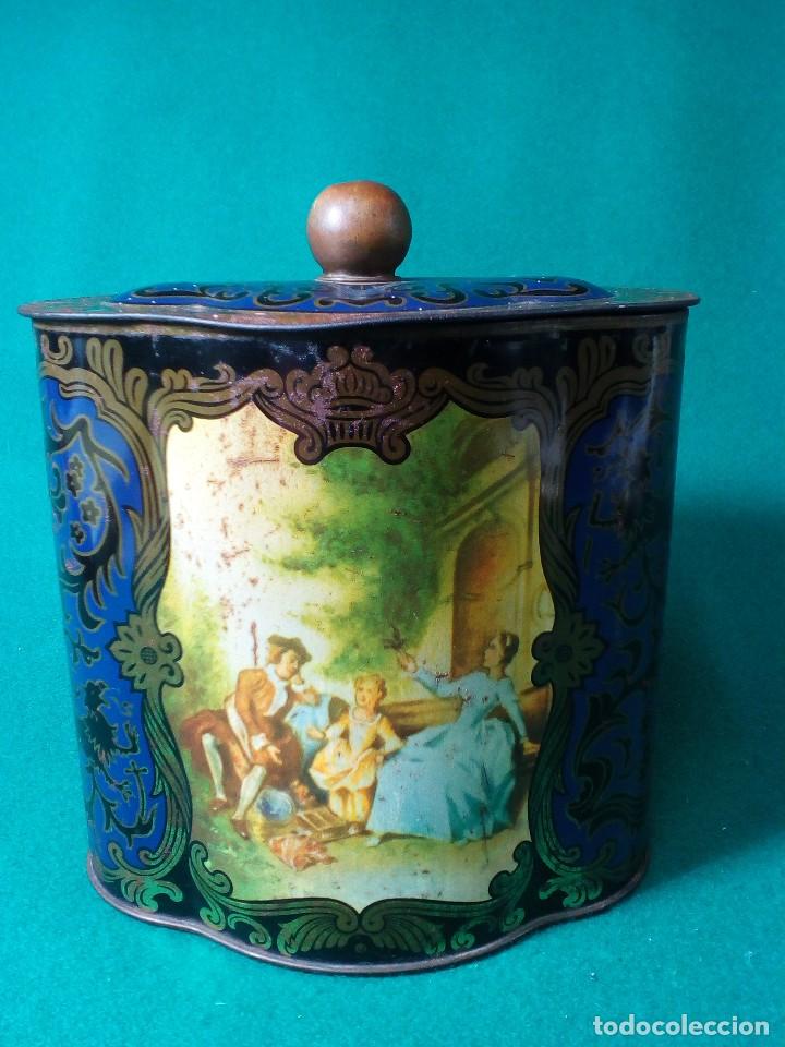 Oggetti Antichi: CAJA ANTIGUA DE HOJALATA DECORATIVA