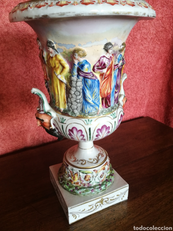 Antig&uuml;edades: Jarron capodimonte - Foto 3