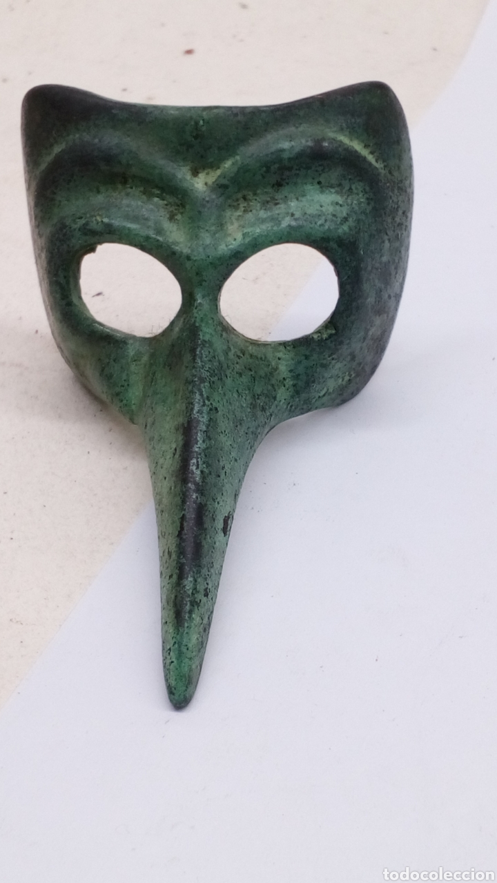 Antig&uuml;edades: Marcara de bronce Venecia - Foto 2