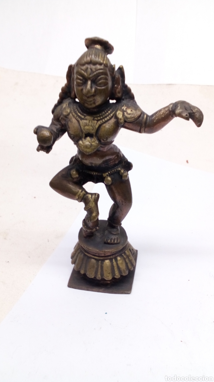 Antig&uuml;edades: Figura Indu de bronce - Foto 1