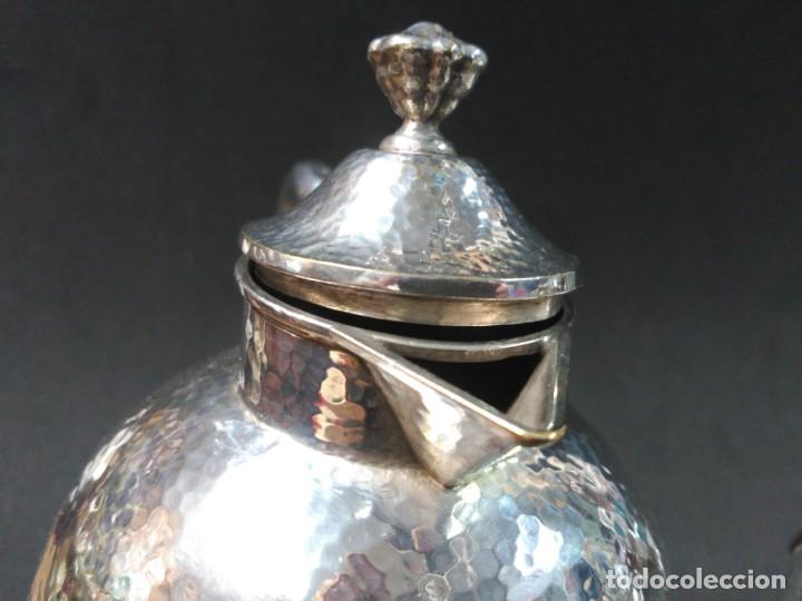 Antig&uuml;edades: TETERA Y LECHERA EN METAL PLATEADO - Foto 14