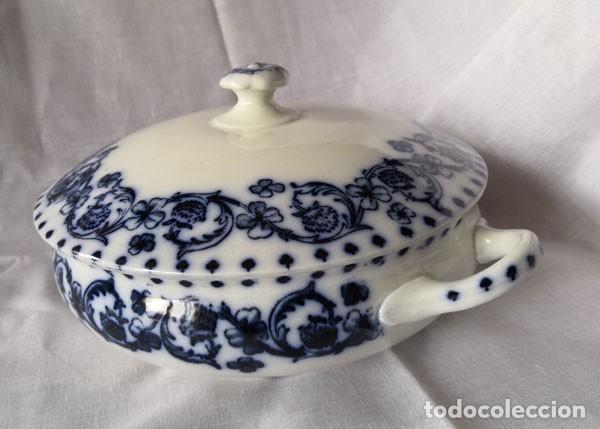 Antig&uuml;edades: SOPERA INGLESA DECORADA EN AZUL COBALTO CON SELLO EN LA BASE - Foto 5