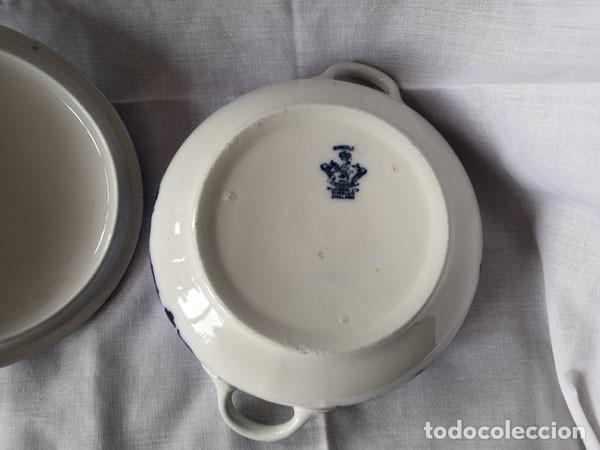Antig&uuml;edades: SOPERA INGLESA DECORADA EN AZUL COBALTO CON SELLO EN LA BASE - Foto 7