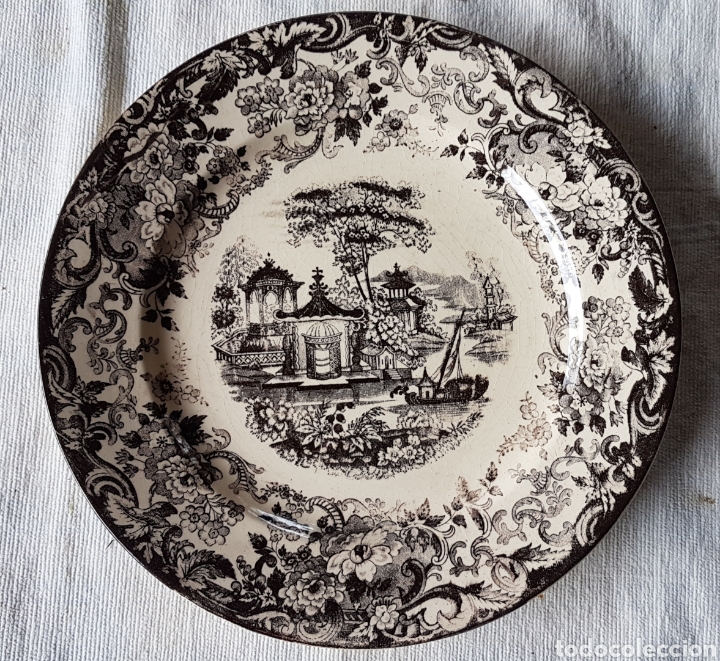 Antig&uuml;edades: Antiguo plato pickman - Foto 1