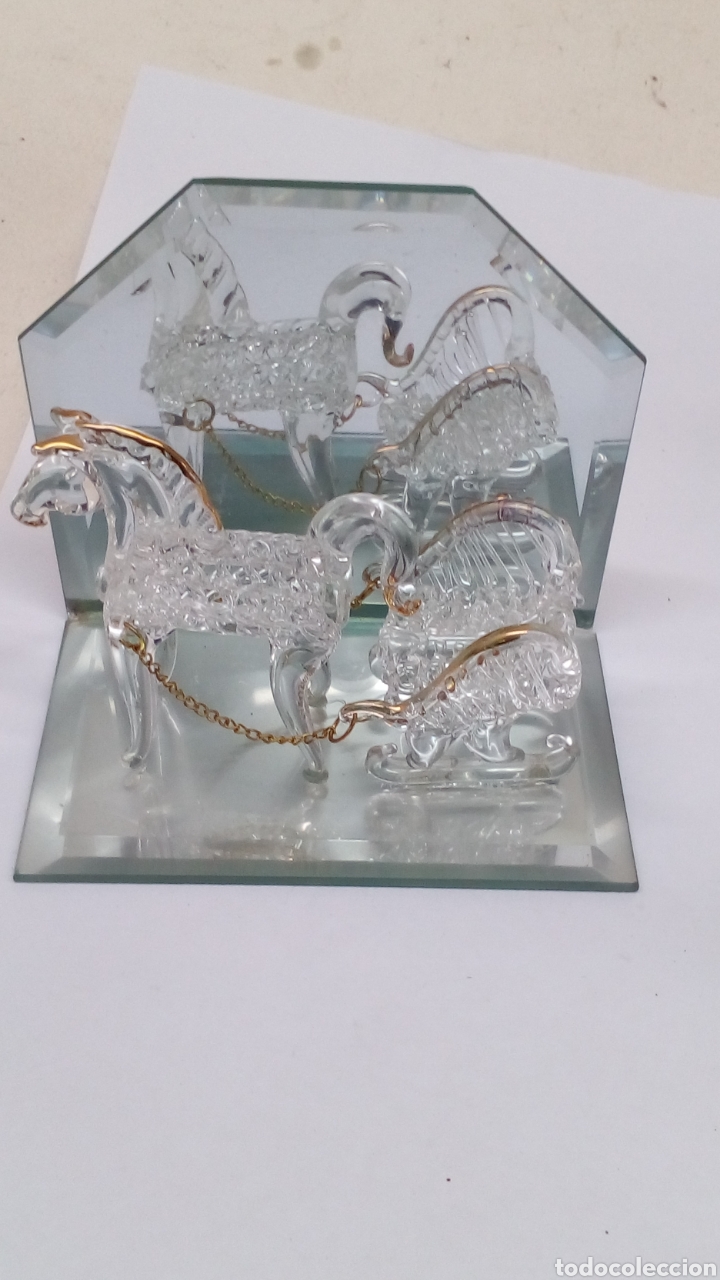 Antig&uuml;edades: Figura de cristal con espejo - Foto 1