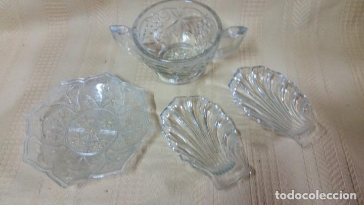 Antiguidades: Lote de piezas de cristal