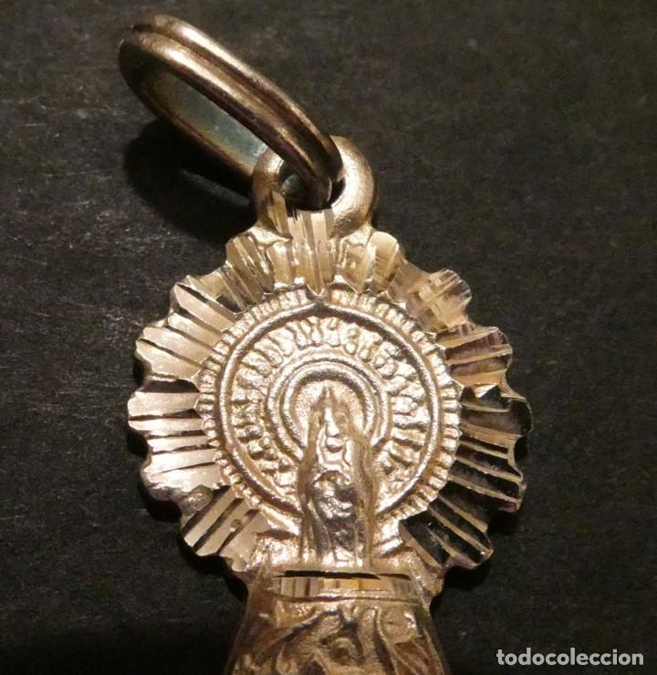 medalla de la virgen del pilar en plata - Comprar Medallas Religiosas