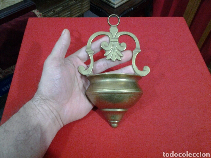 Antig&uuml;edades: Benditera de bronce antigua - Foto 1