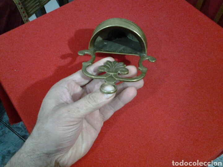 Antig&uuml;edades: Benditera de bronce antigua - Foto 3