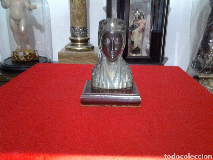 Antig&uuml;edades: Virgen de monserrat en bronce ,antiguo busto - Foto 1