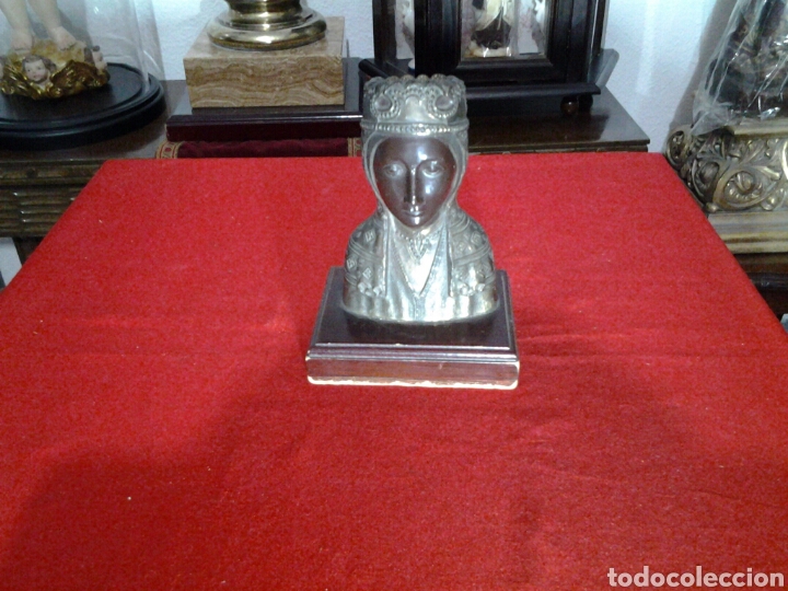 Antig&uuml;edades: Virgen de monserrat en bronce ,antiguo busto - Foto 5