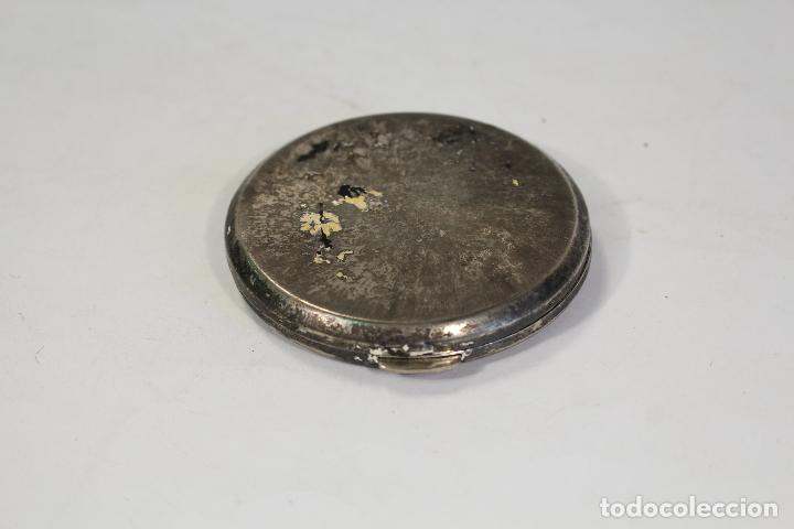 Antig&uuml;edades: polvera espejo antiguo plateado - Foto 2