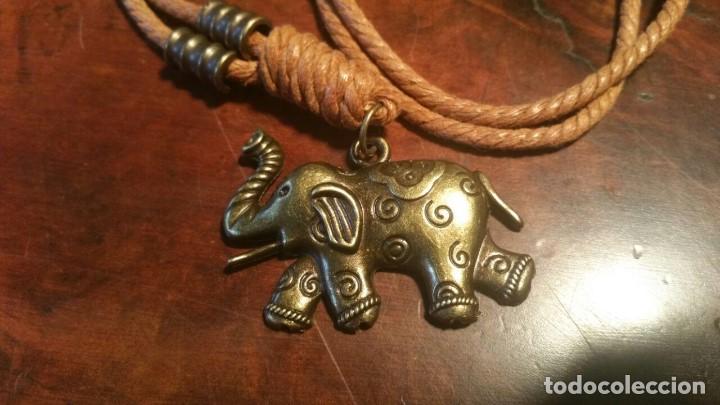 Antig&uuml;edades: COLLAR CON ELEFANTE EN BRONCE - Foto 1