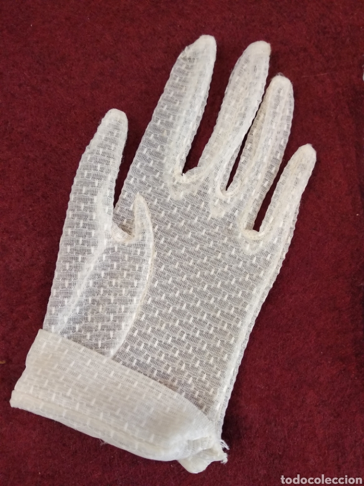 Antig&uuml;edades: Antiguos guantes, primera comuni&oacute;n. - Foto 2