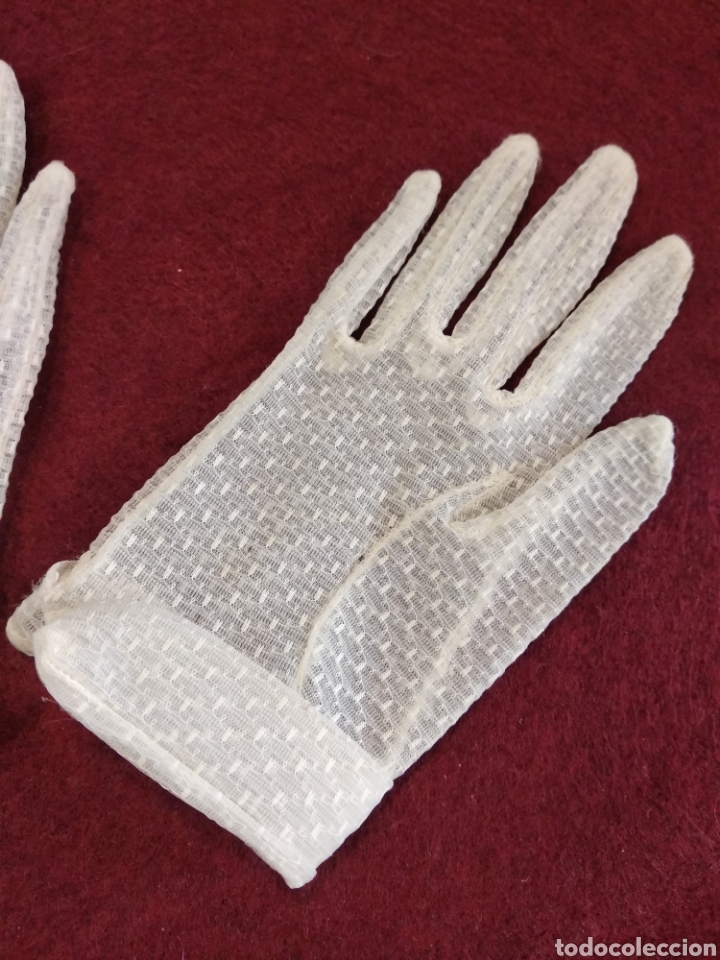 Antig&uuml;edades: Antiguos guantes, primera comuni&oacute;n. - Foto 3