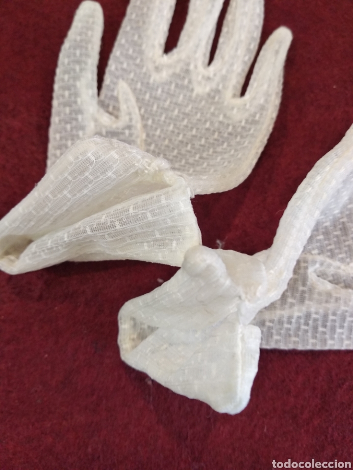 Antig&uuml;edades: Antiguos guantes, primera comuni&oacute;n. - Foto 4