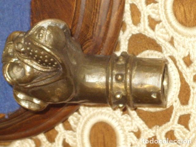 Antig&uuml;edades: BASTON,MANGO PERRO DOGO,EN BRONCE DE BRONCE DE FUNDICION. - Foto 2