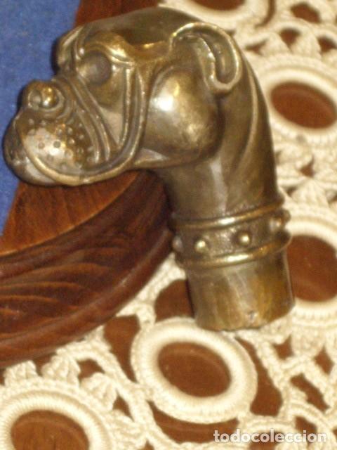 Antig&uuml;edades: BASTON,MANGO PERRO DOGO,EN BRONCE DE BRONCE DE FUNDICION. - Foto 3
