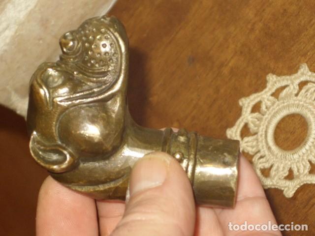 Antig&uuml;edades: BASTON,MANGO PERRO DOGO,EN BRONCE DE BRONCE DE FUNDICION. - Foto 5