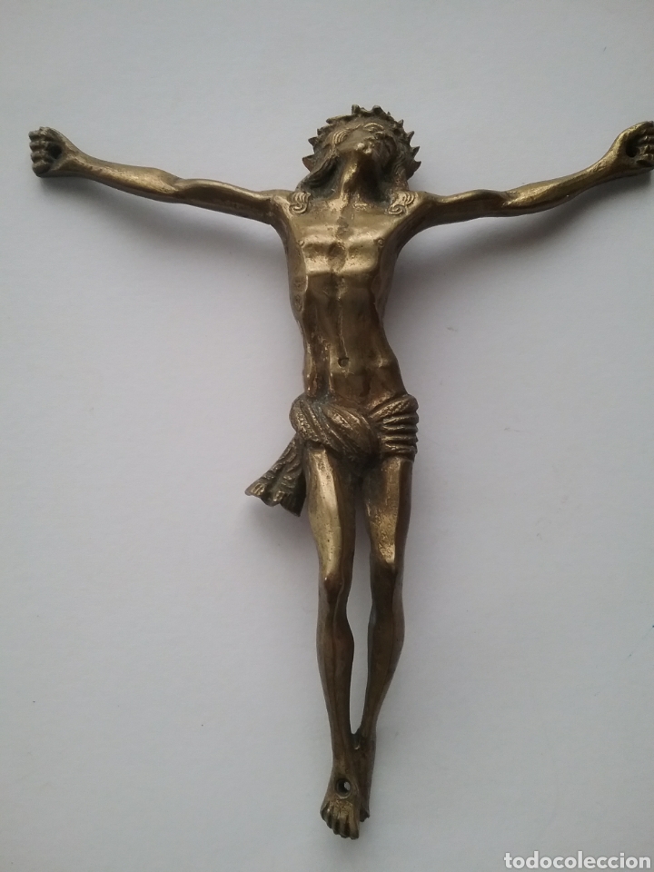Antig&uuml;edades: Cristo en bronce a&ntilde;os 20. - Foto 1