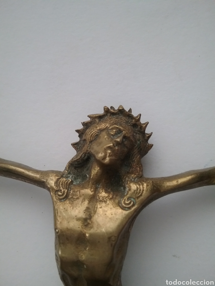 Antig&uuml;edades: Cristo en bronce a&ntilde;os 20. - Foto 2