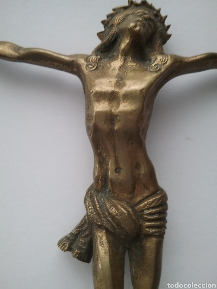 Antig&uuml;edades: Cristo en bronce a&ntilde;os 20. - Foto 3