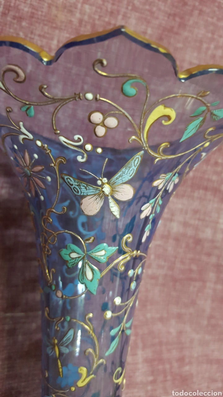 Antig&uuml;edades: FLORERO ANTIGUO CON ESMALTES - Foto 10