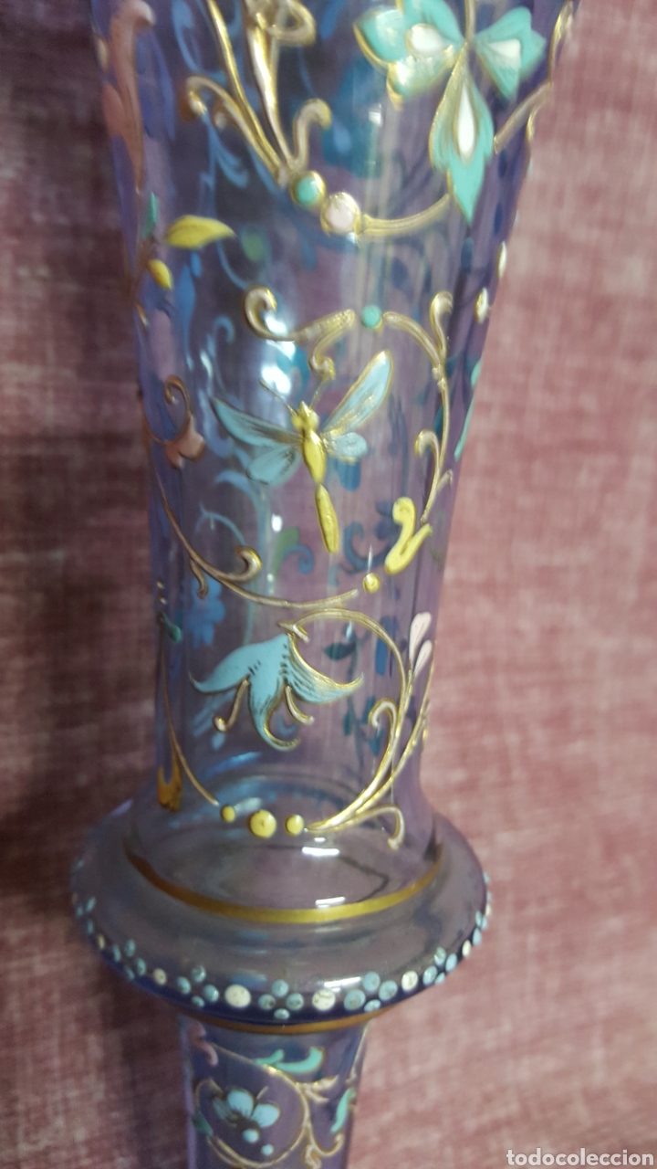 Antig&uuml;edades: FLORERO ANTIGUO CON ESMALTES - Foto 12