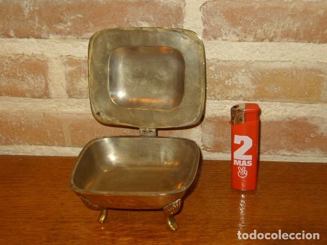 Antig&uuml;edades: JABONERA MODERNISTA DE BRONCE. - Foto 2