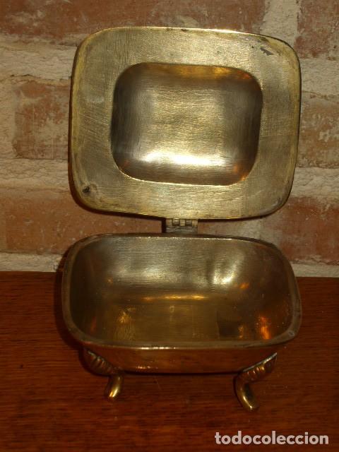Antig&uuml;edades: JABONERA MODERNISTA DE BRONCE. - Foto 4