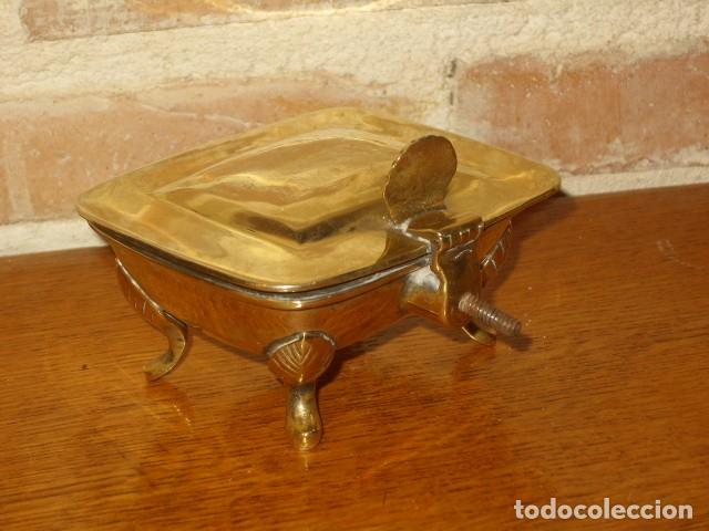 Antig&uuml;edades: JABONERA MODERNISTA DE BRONCE. - Foto 5