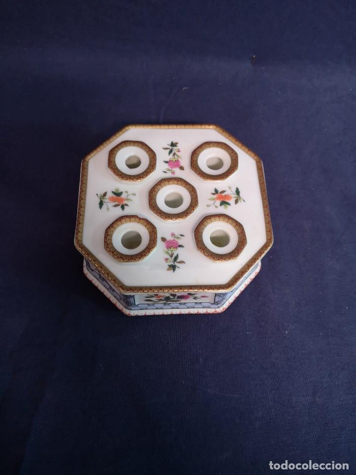 Antig&uuml;edades: TINTERO DE PORCELANA FRANCESA - Foto 2