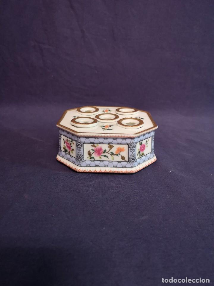 Antig&uuml;edades: TINTERO DE PORCELANA FRANCESA - Foto 3