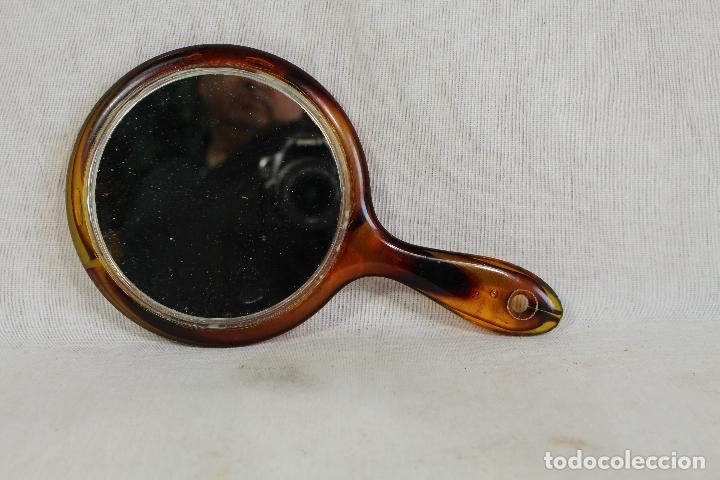 Antig&uuml;edades: espejo de mano carey - Foto 2