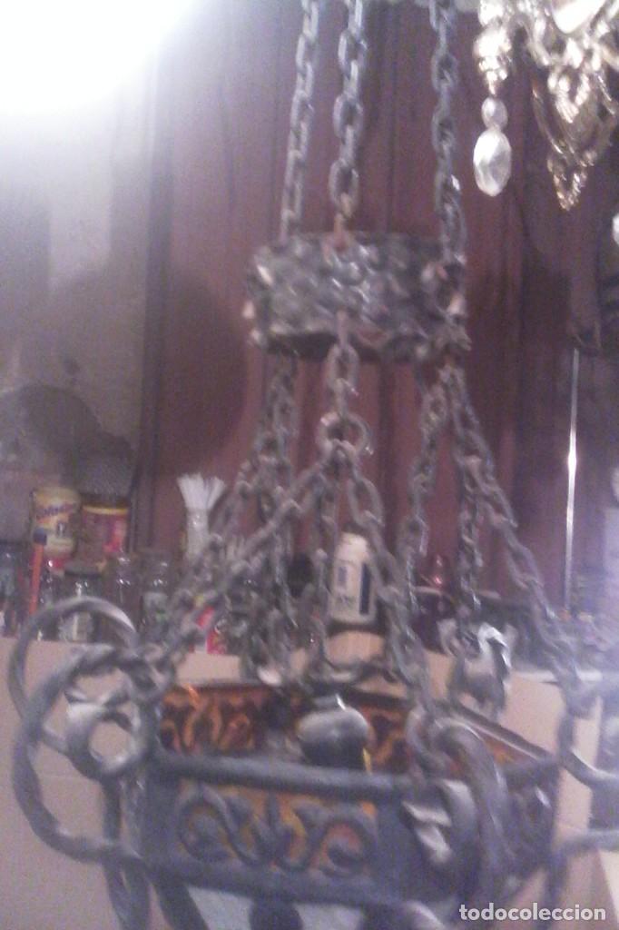 Antig&uuml;edades: LAMPARA HIERRO - ARTESANA . - Foto 7