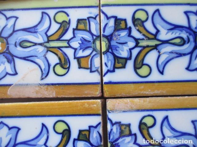 Antig&uuml;edades: Cenefas azulejos pintados - Foto 2