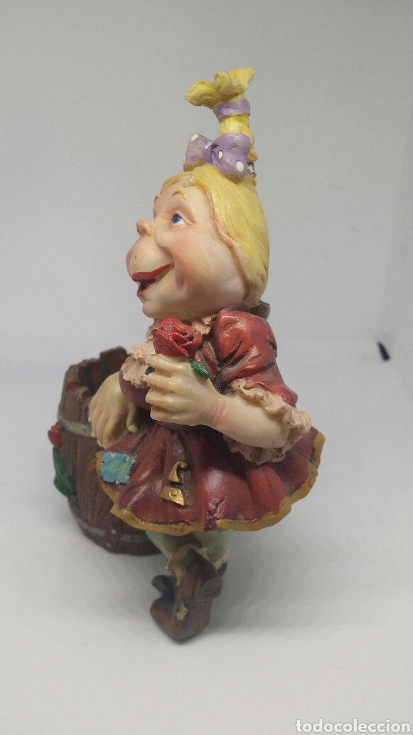Antig&uuml;edades: Duende chica con barril - Foto 2