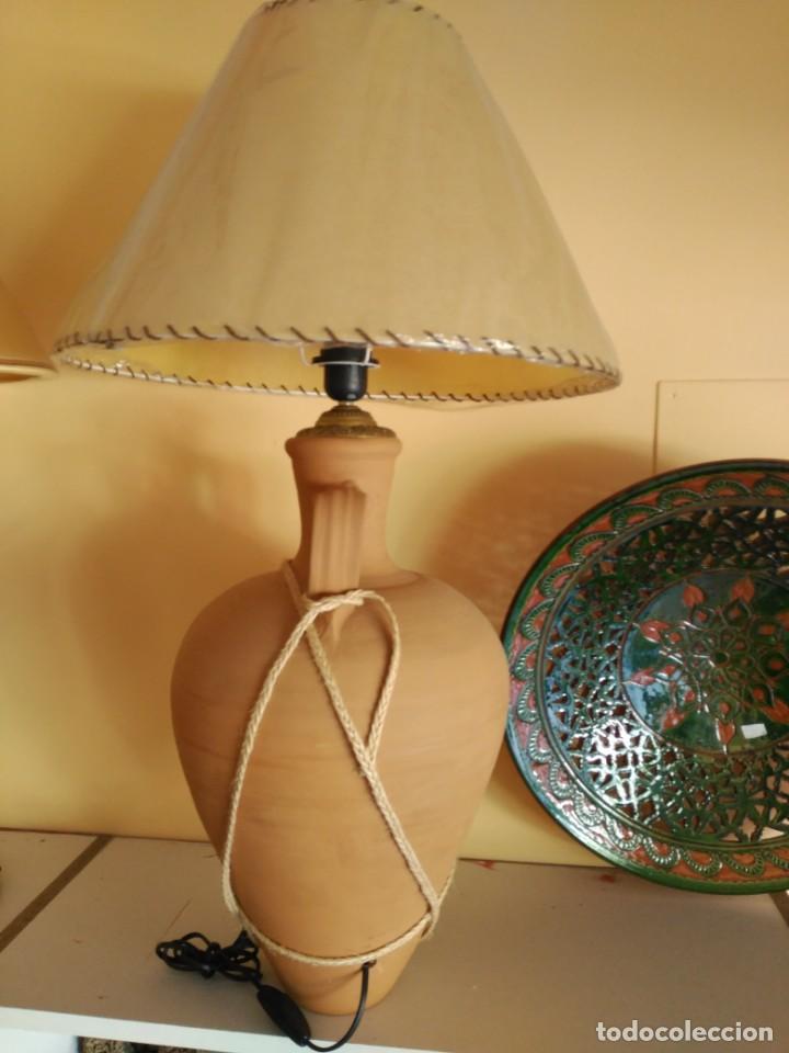 Antig&uuml;edades: L&aacute;mpara hecha con c&aacute;ntaro - Foto 3