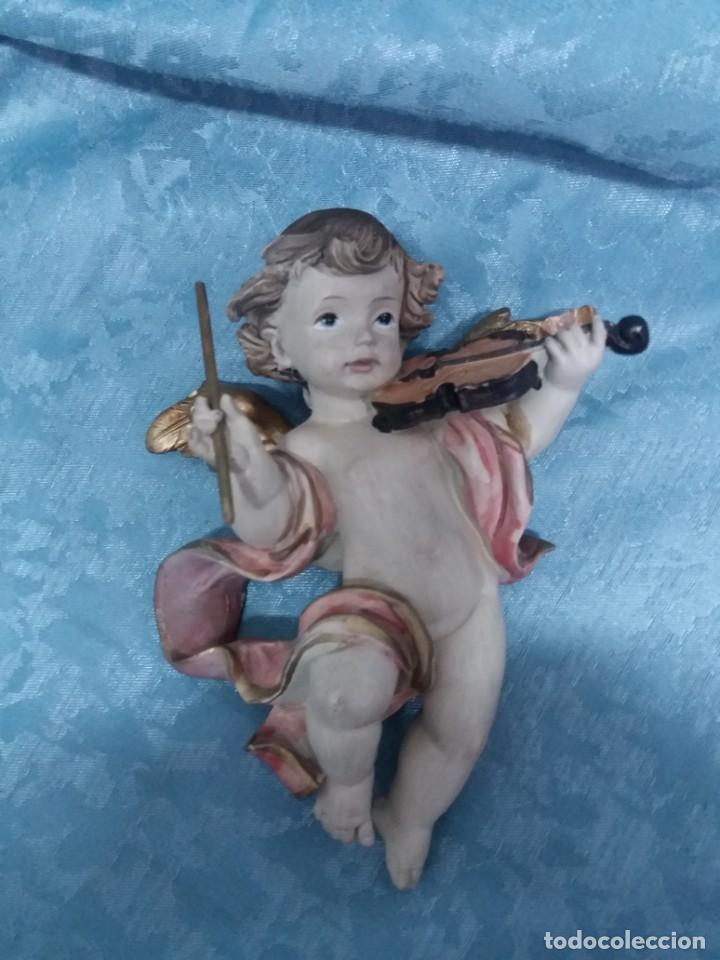 Antig&uuml;edades: &Aacute;NGEL COLGAR PINTADO A MANO - Foto 1