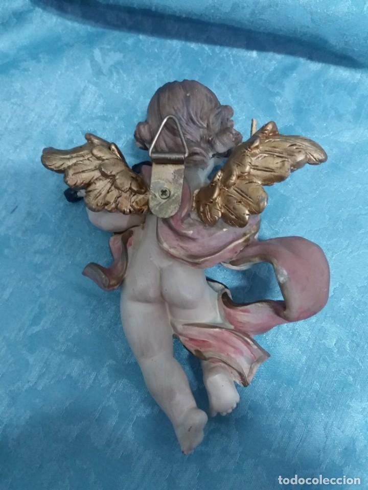 Antig&uuml;edades: &Aacute;NGEL COLGAR PINTADO A MANO - Foto 2