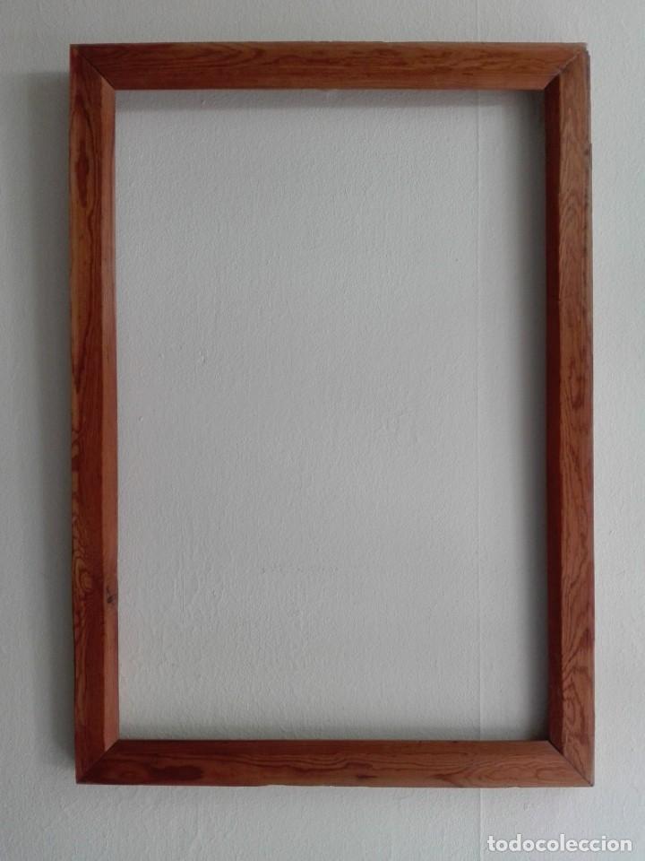 Antig&uuml;edades: Marco madera de pino S.XIX - Foto 1