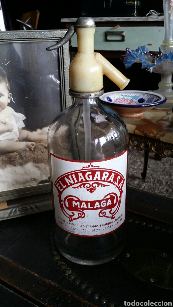 Antig&uuml;edades: Antiguo sif&oacute;n El Niagara M&aacute;laga - Foto 1