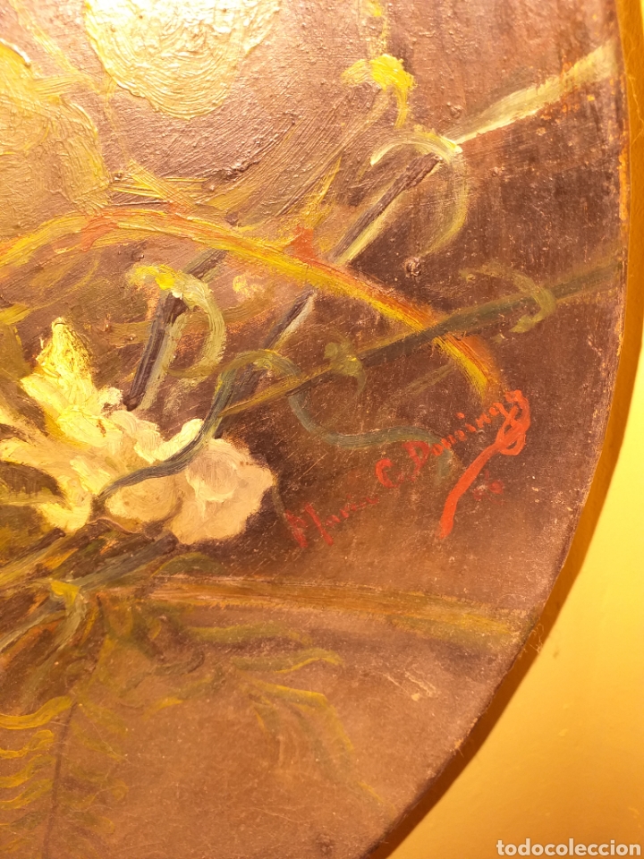 Antig&uuml;edades: Plato pintado a mano - Foto 2