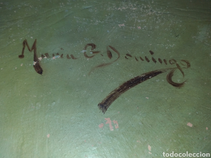 Antig&uuml;edades: Plato pintado a mano - Foto 2