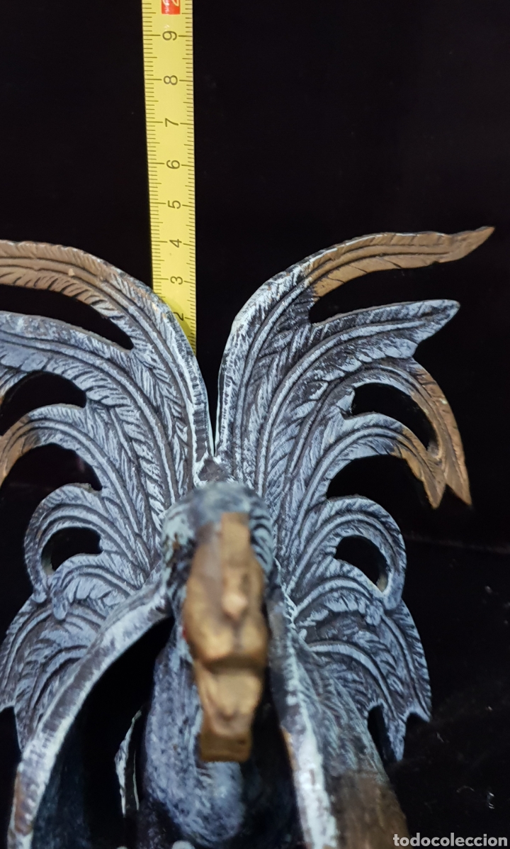 Antig&uuml;edades: Pareja de gallos de bronce - Foto 8
