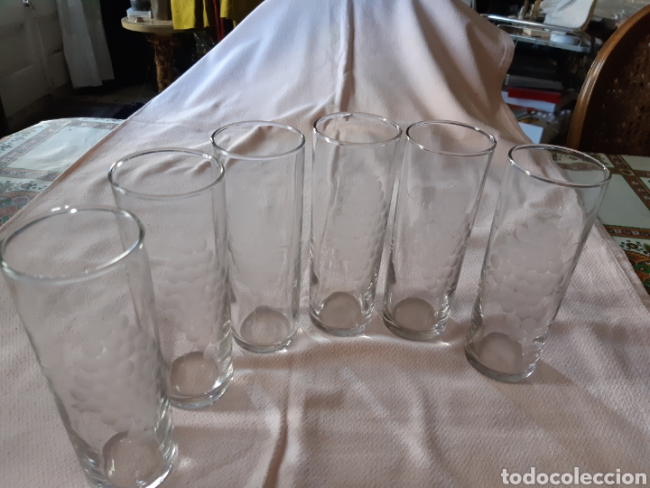 Antig&uuml;edades: VASOS DE CRISTAL GRABADO - Foto 1