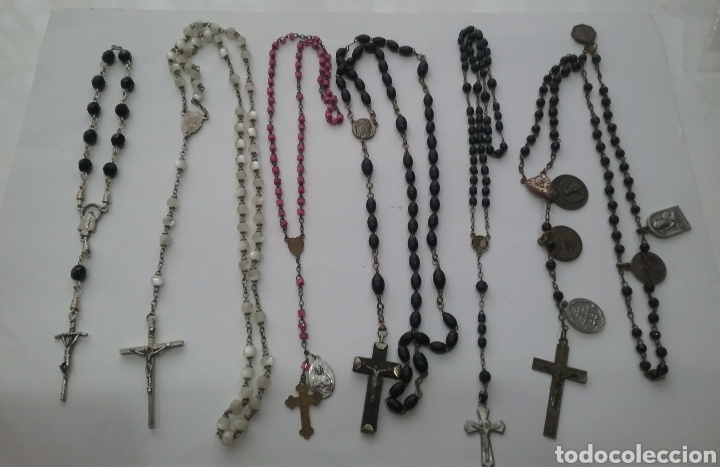 Antig&uuml;edades: Lote de 6 rosarios diferentes. - Foto 1