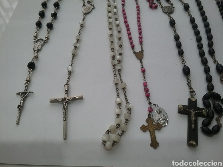 Antig&uuml;edades: Lote de 6 rosarios diferentes. - Foto 2