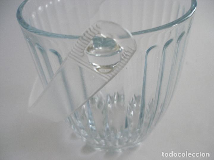 Antigüedades: Antigua cubitera cristal moldeado años 40 - 50 - Foto 6 - 163307078